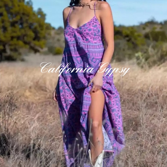 Journey Print Gypsy Spaghetti Maxi - Picture 2 of 13
